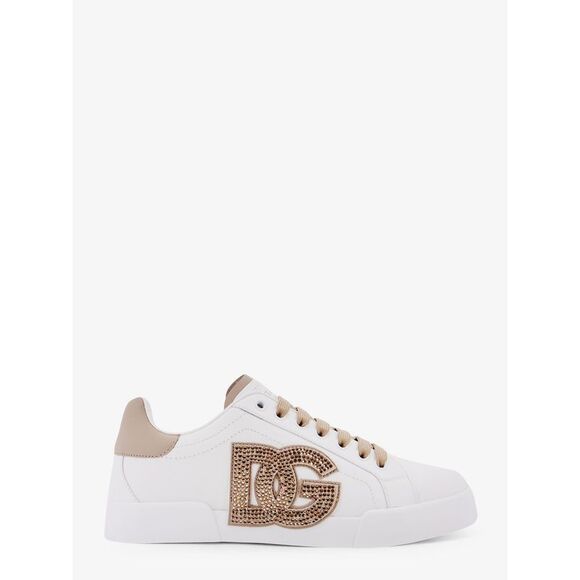 Dolce & Gabbana Women Portofino Light Strobel Leather Low-Top Sneakers